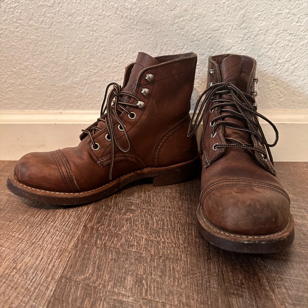 Red Wing Iron Ranger boots brown
